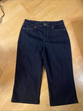 Simon Chang Dark Blue Denim Capri